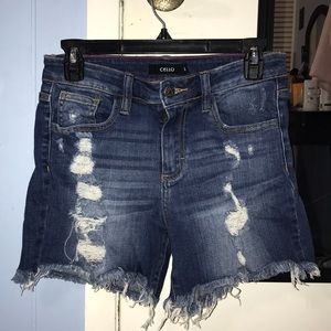 Blue jean shorts